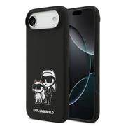 Karl Lagerfeld Liquid Silicone K&CH Sketch MagSafe Zadní Kryt pro iPhone 17 Air Black