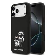 Karl Lagerfeld Liquid Silicone K&CH Sketch MagSafe Zadní Kryt pro iPhone 17 Pro Max Black