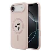 Karl Lagerfeld Liquid Silicone Karl and Choupette MagSafe Zadní Kryt pro iPhone Air Pink
