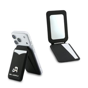 Karl Lagerfeld Mirror MagSafe Cardslot Peněženka se Stojanem Black