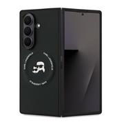 Karl Lagerfeld PU Karl and Choupette Heads Magnetic Zadní Kryt pro Samsung Galaxy Z Fold 7 Black
