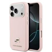 Karl Lagerfeld PU Karl and Choupette Heads Pins MagSafe Zadní Kryt pro iPhone 17 Pro Pink