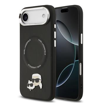 Karl Lagerfeld PU Karl and Choupette Heads Pins MagSafe Zadní Kryt pro iPhone Air Black