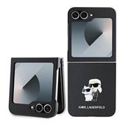 Karl Lagerfeld PU Saffiano Karl and Choupette Zadní Kryt pro Samsung Galaxy Z Flip 6 /7FE Black