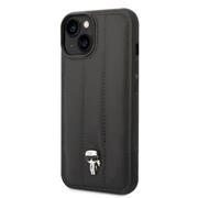 Karl Lagerfeld Quilted Puffy Ikonik Logo Zadní Kryt pro iPhone 14 Plus Black