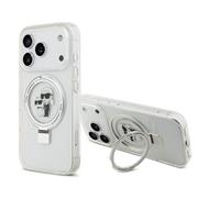 Karl Lagerfeld Ringstand Karl and Choupette MagSafe Zadní Kryt pro iPhone 17 Pro White