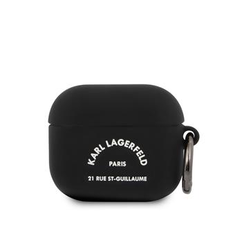 Karl Lagerfeld Rue St Guillaume Silikonové Pouzdro pro AirPods 3 Black