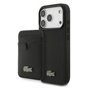 Lacoste Iconic Petit Pique MagSafe Zadní Kryt + Peněženka pro iPhone 17 Pro Black