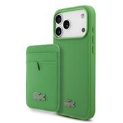 Lacoste Iconic Petit Pique MagSafe Zadní Kryt + Peněženka pro iPhone 17 Pro Max Green