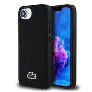 Lacoste Iconic Petit Pique Woven Logo MagSafe Zadní Kryt pro iPhone 16e/17e Black