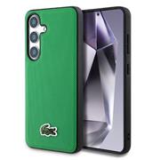 Lacoste Iconic Petit Pique Woven Logo MagSafe Zadní Kryt pro Samsung Galaxy S25 Green