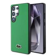 Lacoste Iconic Petit Pique Woven Logo MagSafe Zadní Kryt pro Samsung Galaxy S25 Ultra Green