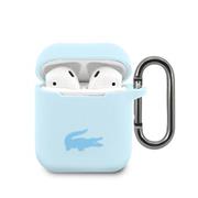 Lacoste Liquid Silicone Glossy Printing Logo Pouzdro pro AirPods 1/2 Blue