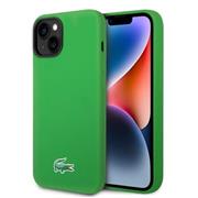 Lacoste Liquid Silicone Microfiber Croc Logo MagSafe Zadní Kryt pro iPhone 13/14/15 Green