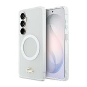 Lacoste PC/TPU Frosted Finish Gold Logo Magnetic Zadní Kryt pro Samsung Galaxy S26 White