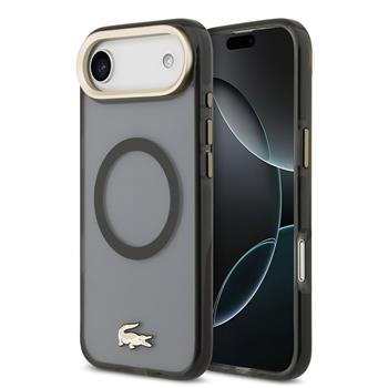 Lacoste PC/TPU Frosted Finish Gold Logo MagSafe Zadní Kryt pro iPhone 17 Air Black