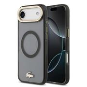 Lacoste PC/TPU Frosted Finish Gold Logo MagSafe Zadní Kryt pro iPhone 17 Air Black