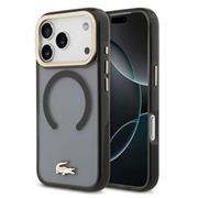 Lacoste PC/TPU Frosted Finish Gold Logo MagSafe Zadní Kryt pro iPhone 17 Pro Black