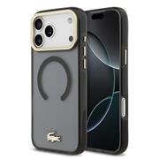 Lacoste PC/TPU Frosted Finish Gold Logo MagSafe Zadní Kryt pro iPhone 17 Pro Max Black