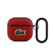 Lacoste Petit Pique Croc Logo Patch Pouzdro pro AirPods 4 Red
