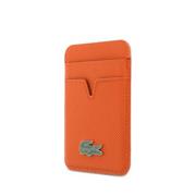 Lacoste PU Iconic Petit Pique MagSafe Peněženka Orange