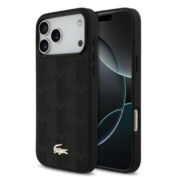 Lacoste PU Nomogramme Gold Logo MagSafe Zadní Kryt pro iPhone 17 Pro Max Black