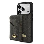 Lacoste PVC Blend MagSafe Zadní Kryt + Peněženka pro iPhone 17 Pro Max Brown