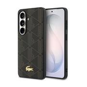 Lacoste PVC Blend Monogram Gold Logo Magnetic Zadní Kryt pro Samsung Galaxy S26+ Brown