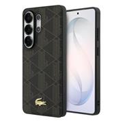 Lacoste PVC Blend Monogram Gold Logo Magnetic Zadní Kryt pro Samsung Galaxy S26 Ultra Brown