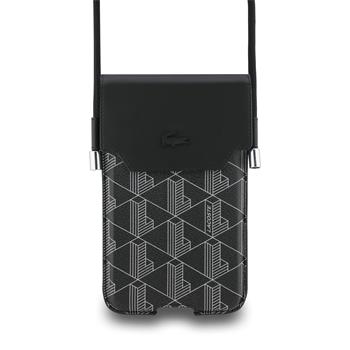 Lacoste PVC Blend Monogram Metal Logo Kapsa na Telefon XL Black