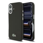 Lacoste PVC Iconic Petit Pique Metal Logo MagSafe Zadní Kryt pro iPhone 16 Black