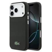 Lacoste PVC Iconic Petit Pique Metal Logo MagSafe Zadní Kryt pro iPhone 17 Pro Black