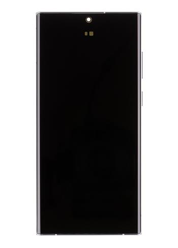 LCD display + Dotyk + Přední kryt Samsung S908B Galaxy S22 Ultra Phantom White (Service Pack)