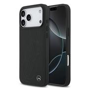 Mercedes Leather Large Lauer Leaves MagSafe Zadní Kryt pro iPhone 17 Pro Max Black