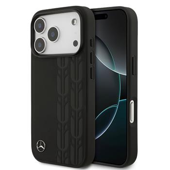 Mercedes Leather Lauer Leaves MagSafe Zadní Kryt pro iPhone 17 Pro Black