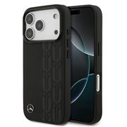 Mercedes Leather Laurel Leaves MagSafe Zadní Kryt pro iPhone 17 Pro Black