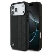 Mercedes Leather Laurel Leaves MagSafe Zadní Kryt pro iPhone 17 Pro Max Black