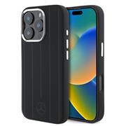 Mercedes Liquid Silicon Stripes Pattern MagSafe Zadní Kryt pro iPhone 16 Pro Black 
