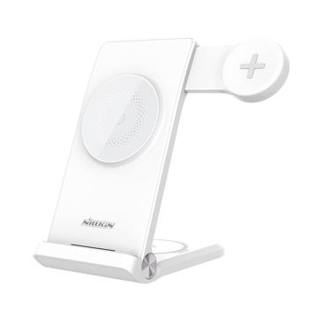 Nillkin PowerTrio 3v1 Bezdrátová Nabíječka MagSafe pro Samsung Watch White