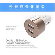 Nillkin Vigor Dual USB Nabíječka do Auta Gold