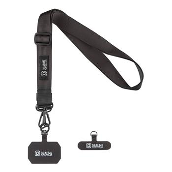 OBAL:ME NeckTag Ribbon Popruh na Telefon Black