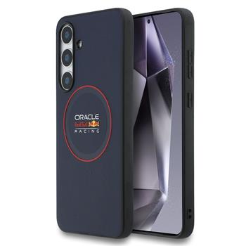 Red Bull PU Leather Red Ring MagSafe Zadní Kryt pro Samsung Galaxy S25 FE Navy