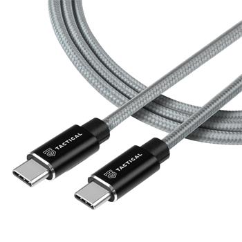 Tactical Fast Rope Aramid Cable USB-C/USB-C 100W 20V/5A 0.3m Grey