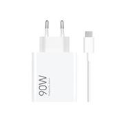 Xiaomi MDY-15-EK USB-A 90W Cestovní Nabíječka + USB-C 6A Datový Kabel White (Bulk)
